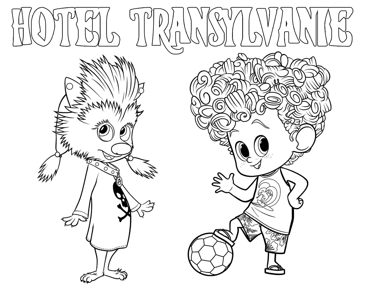 coloriage Hôtel Transylvanie pour enfant de 8 ans