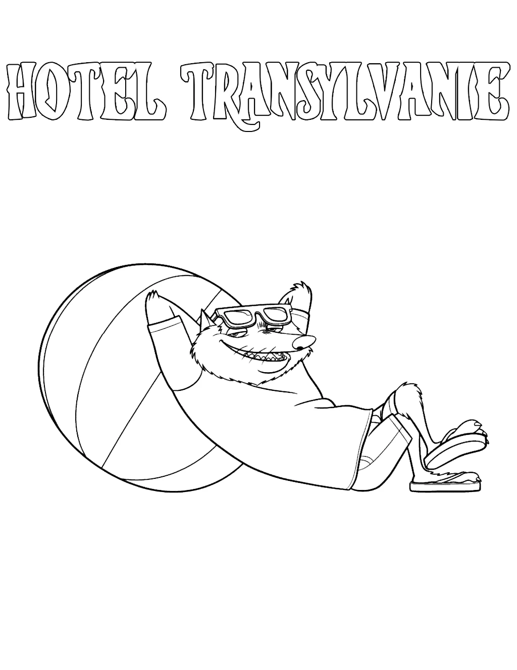 coloriage Hôtel Transylvanie pour enfant de 8 ans 1