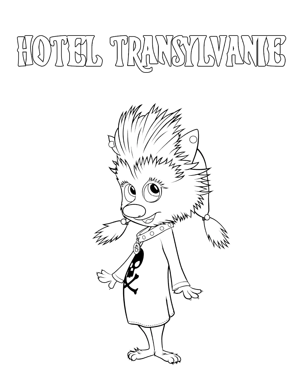 coloriage Hôtel Transylvanie à imprimer pour enfant de 10 ans