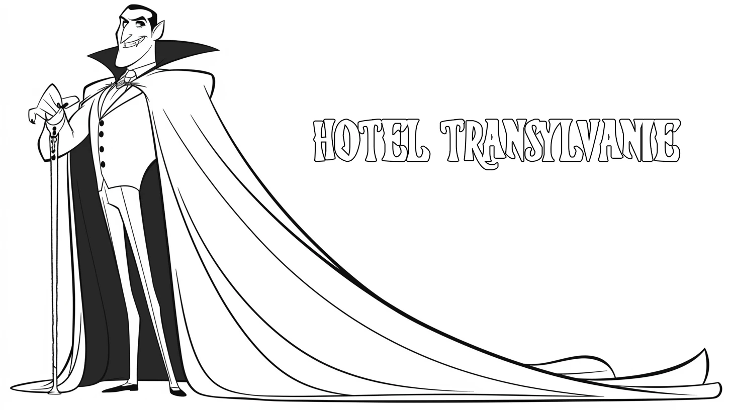 coloriage Hôtel Transylvanie à imprimer gratuitement