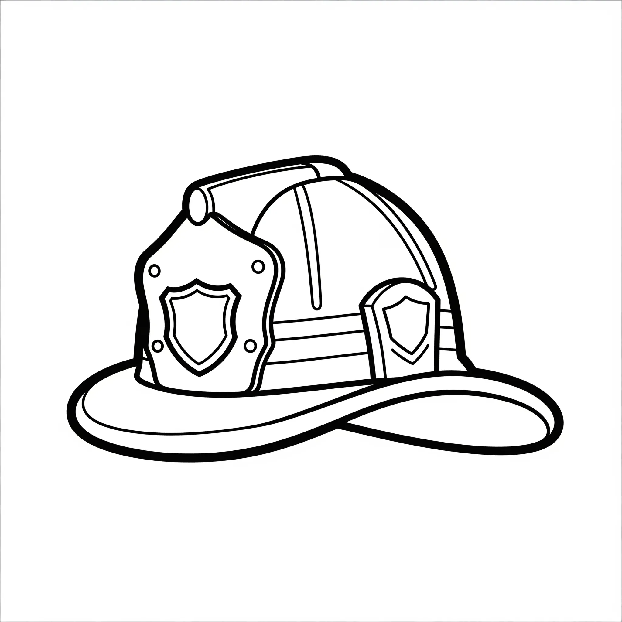 coloriage Le casque de pompier à imprimer pour enfant de 7 ans