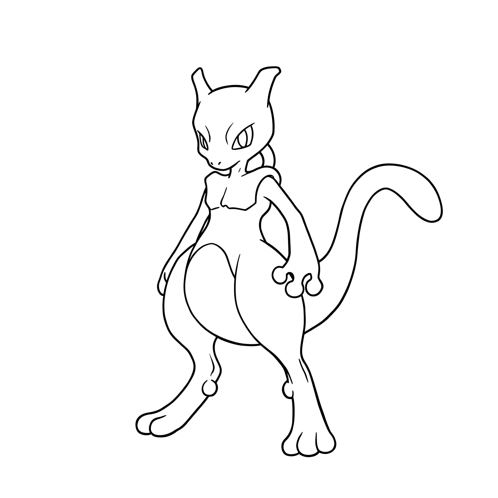image pour coloriage L’ombre de Mewtwo enfant