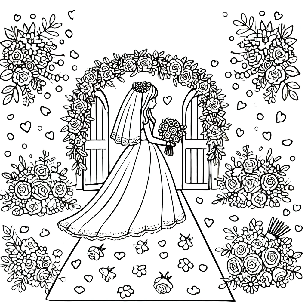 coloriage Mariage gratuit pour enfants