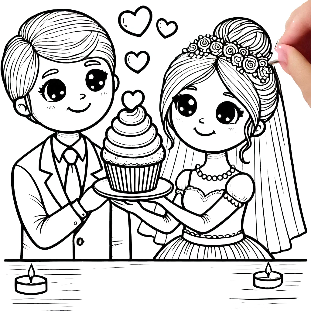 coloriage Mariage à imprimer pdf gratuit 1