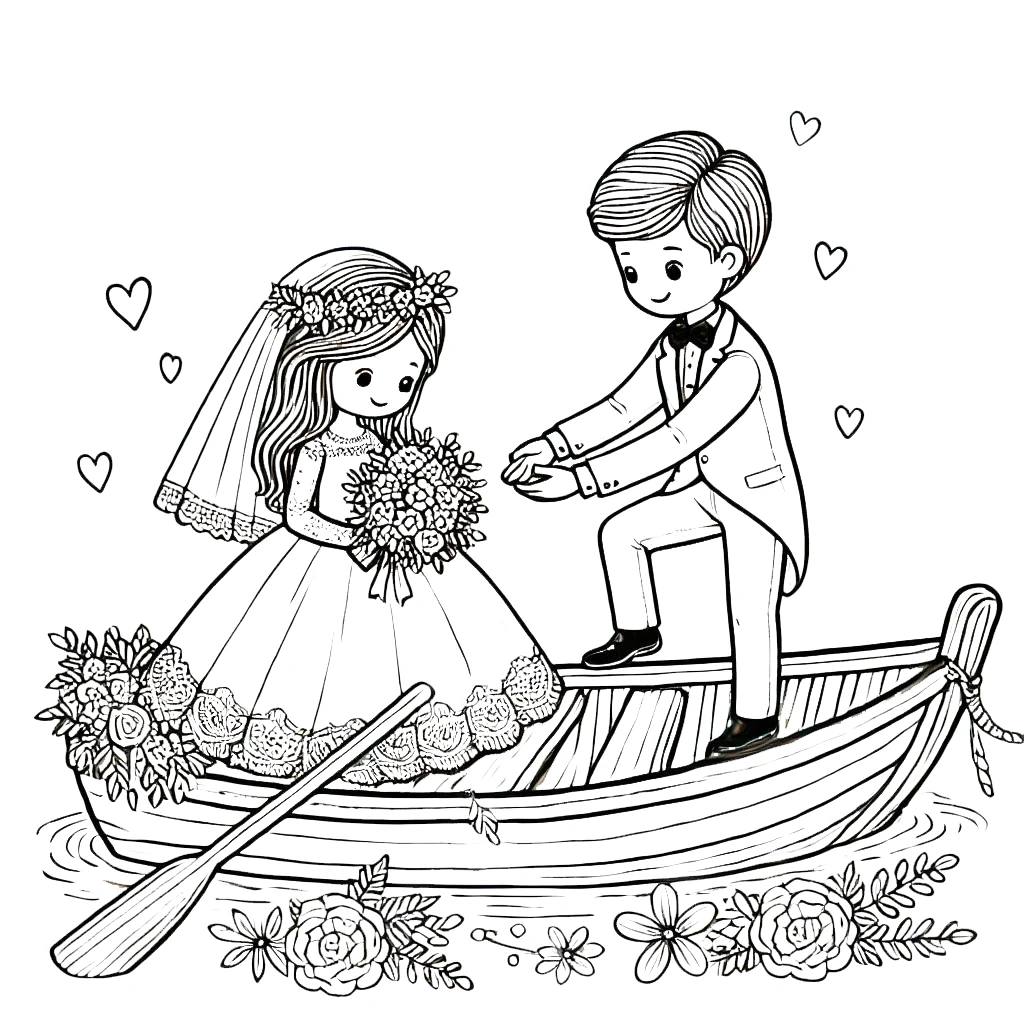 coloriage Mariage a imprimer gratuitement