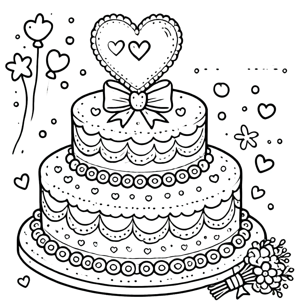 coloriage Mariage a imprimer pour enfant de 4 ans