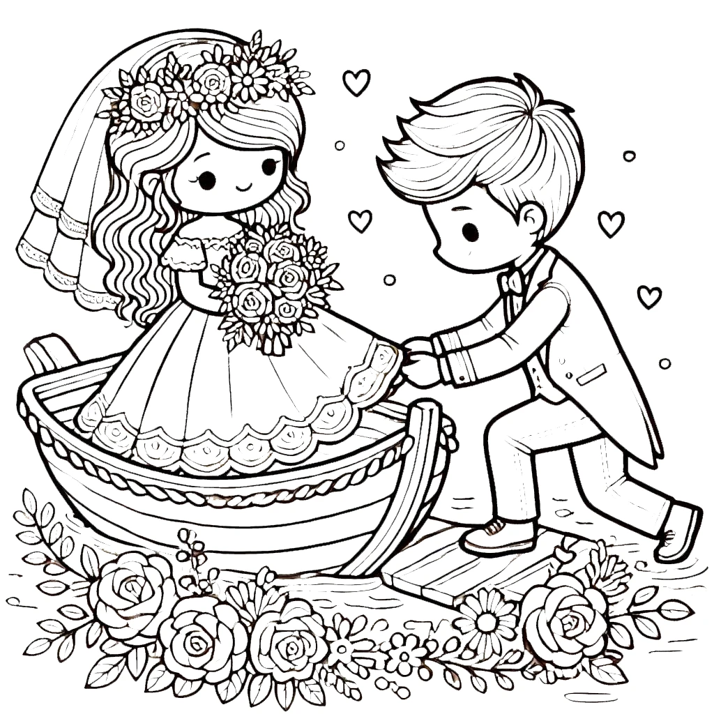 coloriage Mariage à imprimer gratuit