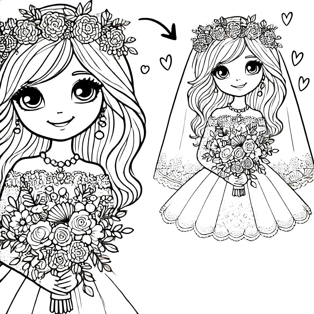 coloriage Mariage en ligne pour enfant