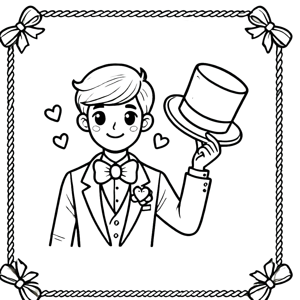 coloriage Mariage pour enfant à imprimer