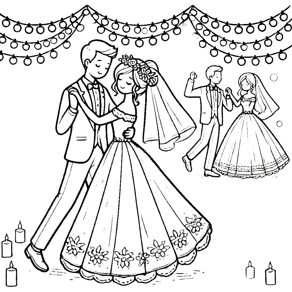 coloriage Mariage à imprimer pdf gratuit