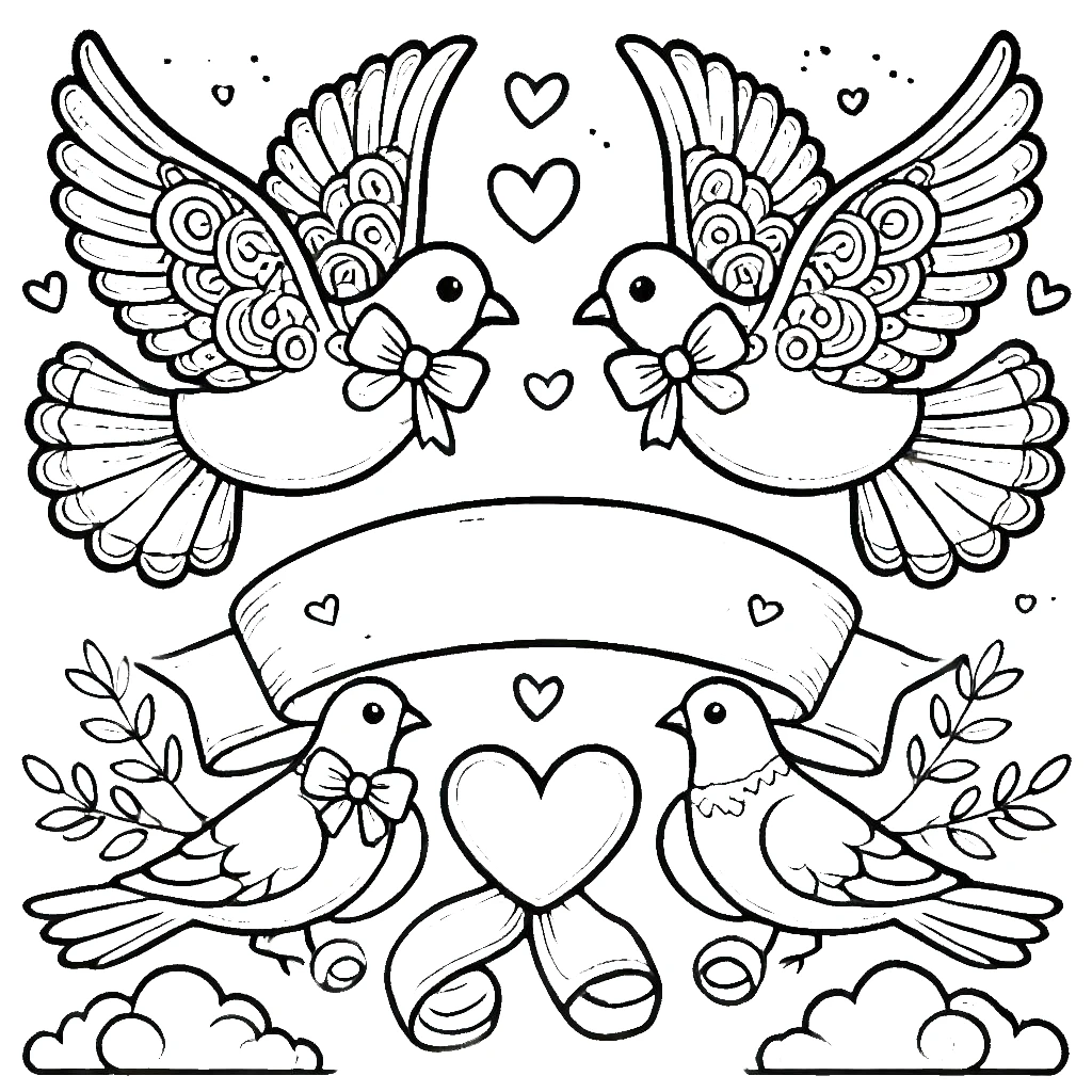 coloriage Mariage à imprimer pour enfant de 3 ans