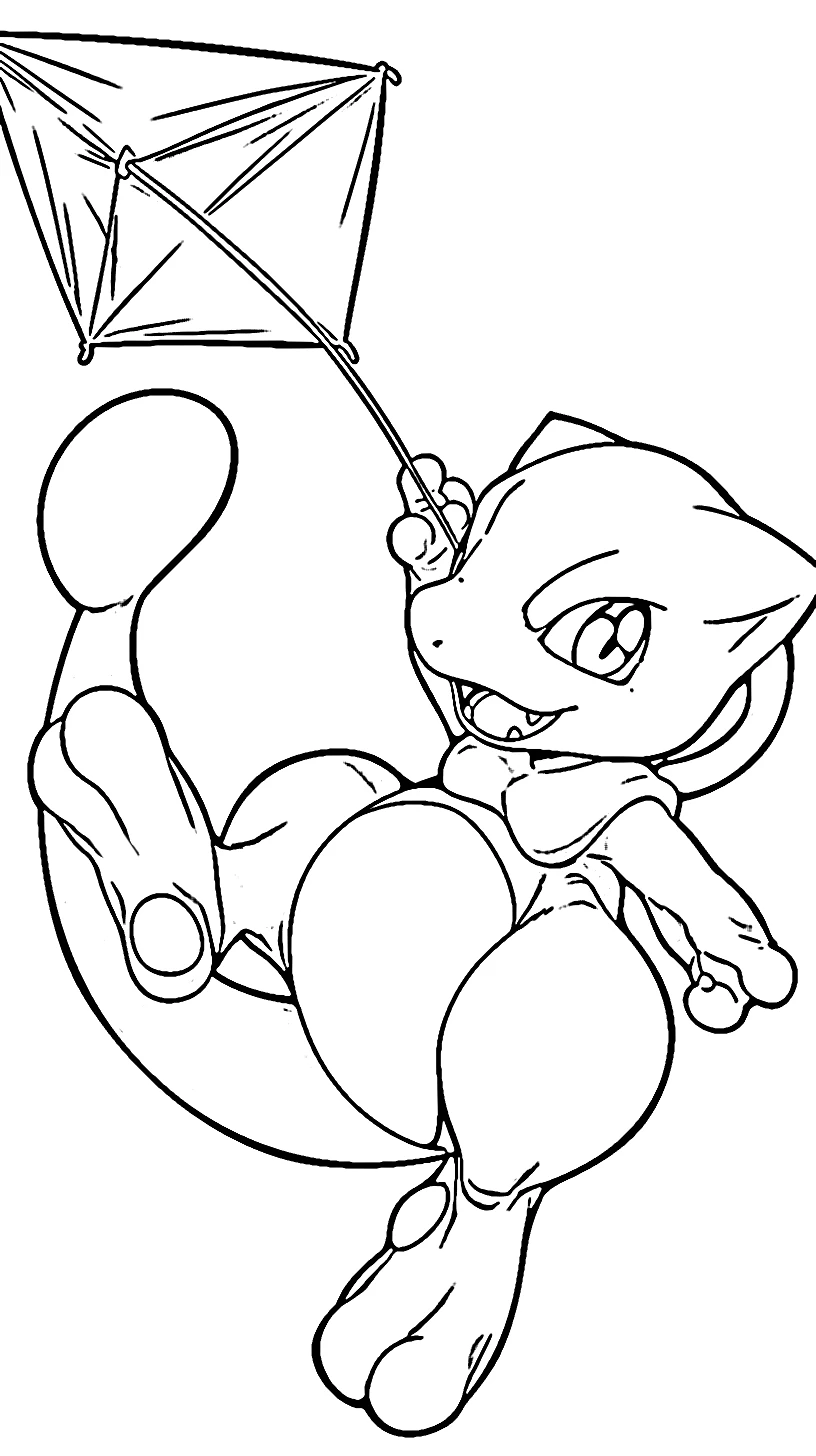 coloriage Mewtwo à imprimer pdf gratuit