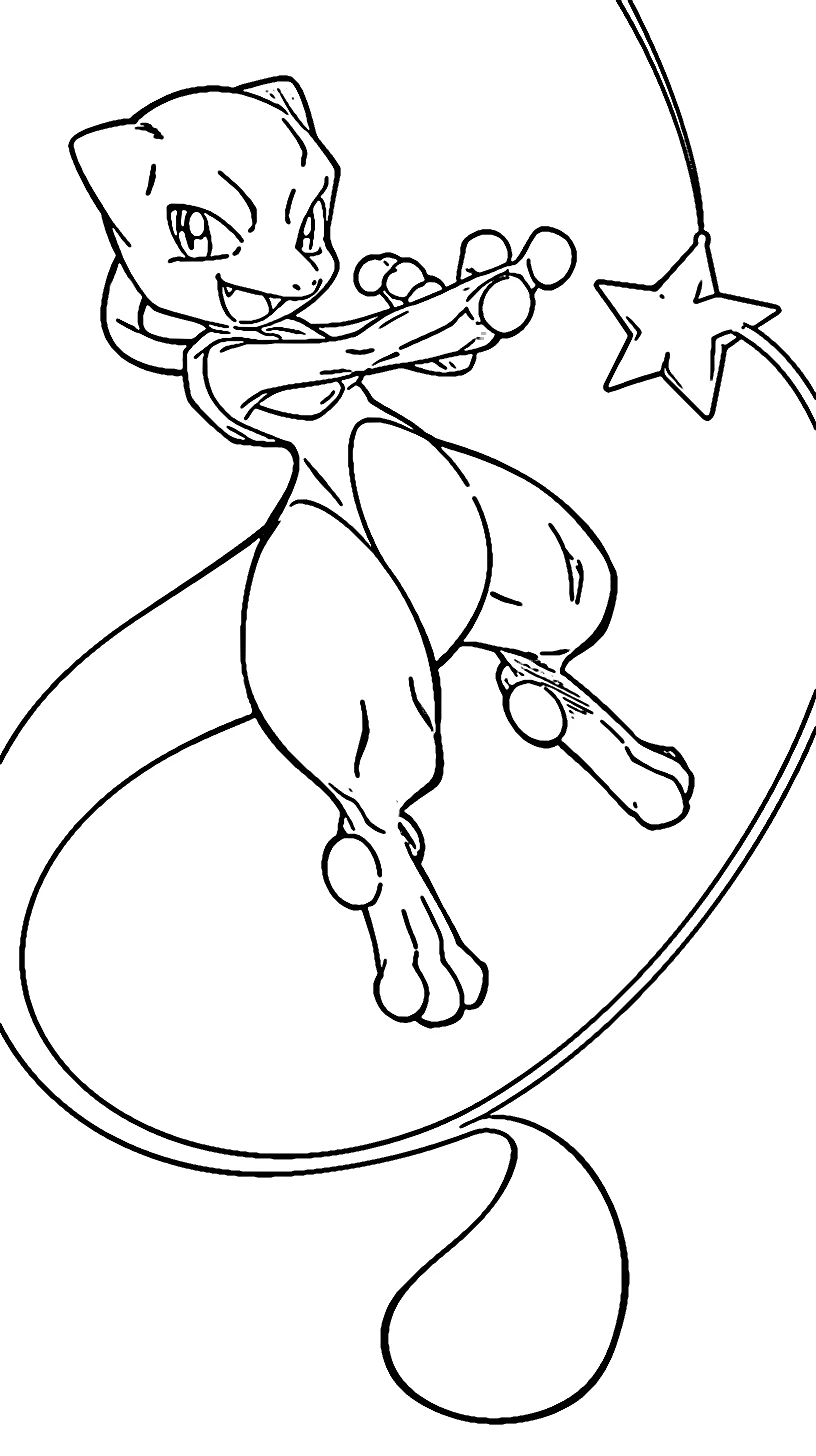 coloriage Mewtwo en ligne