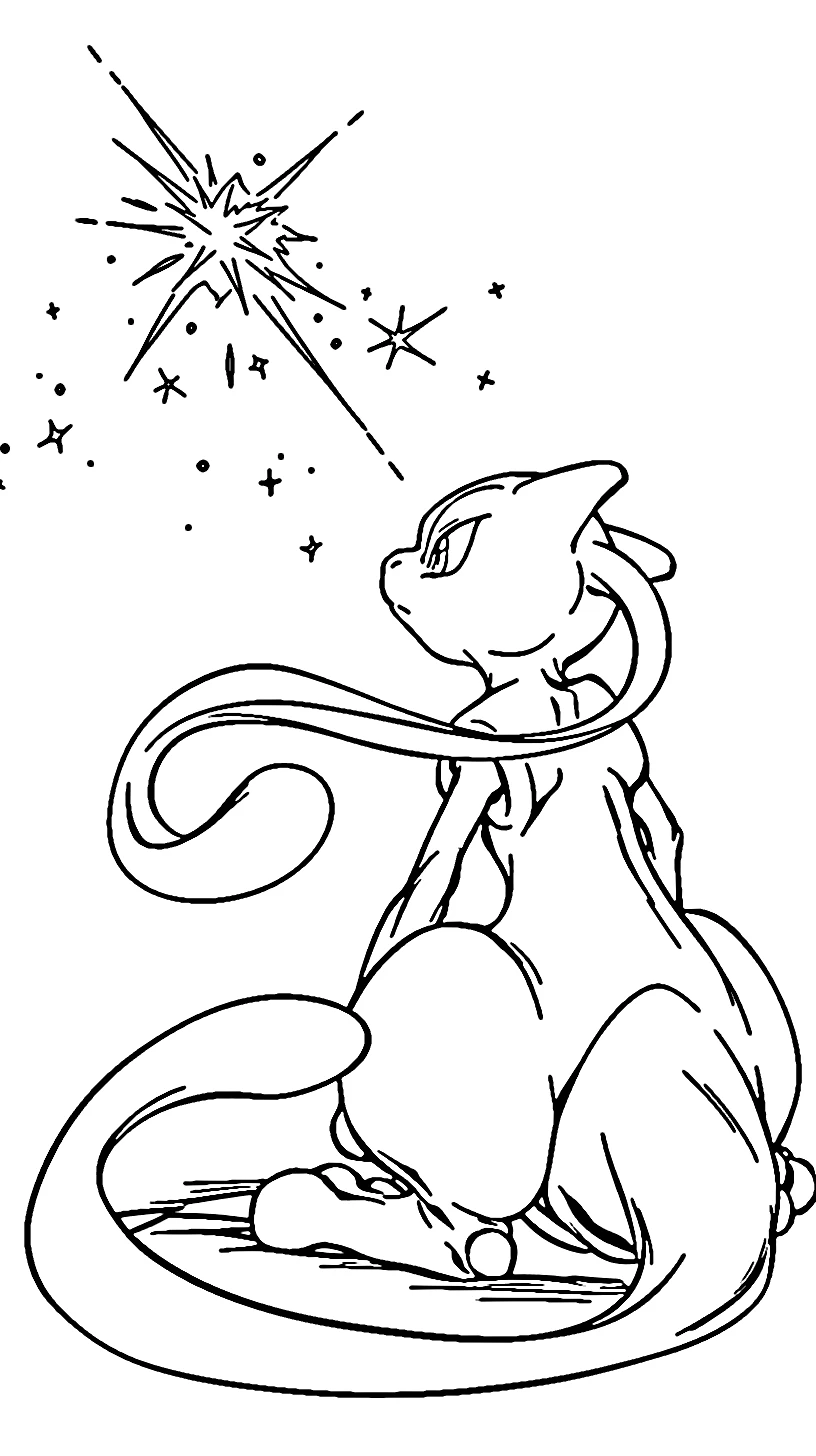 coloriage Mewtwo gratuit pour enfants