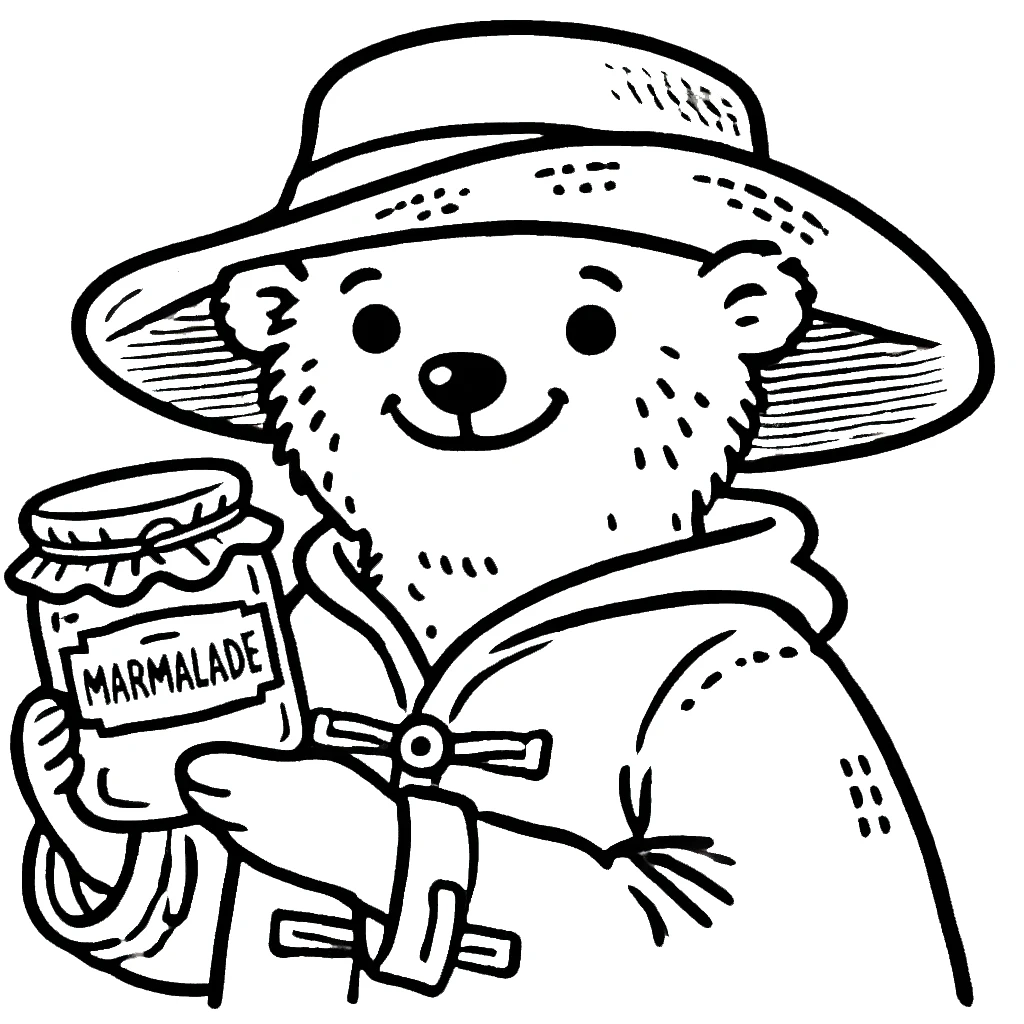 imprimer coloriage Paddington pour enfant