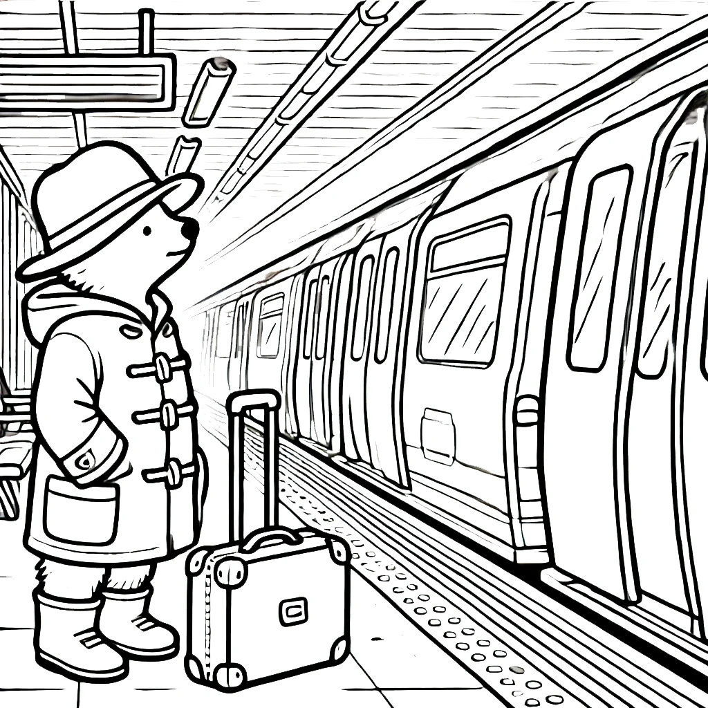 coloriage Paddington à imprimer pour enfant de 9 ans 1