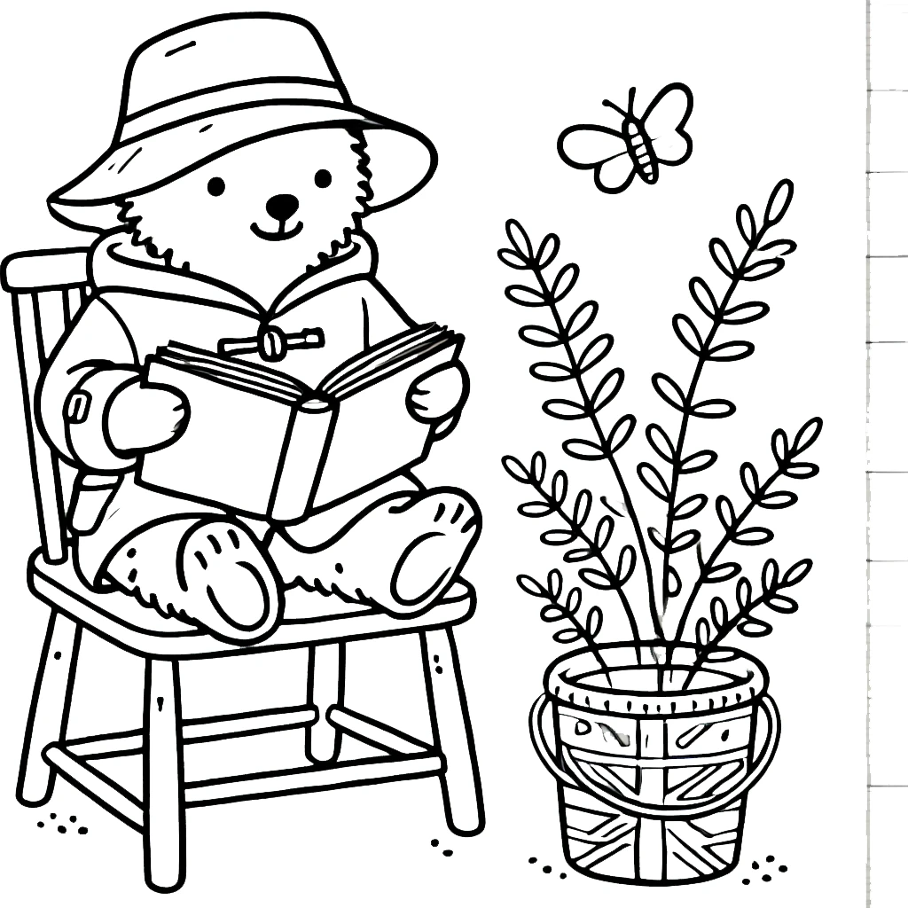 coloriage Paddington de pour enfants 1