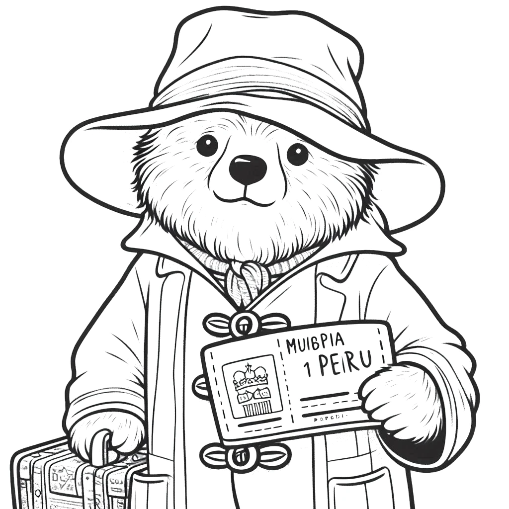 coloriage Paddington pour enfant