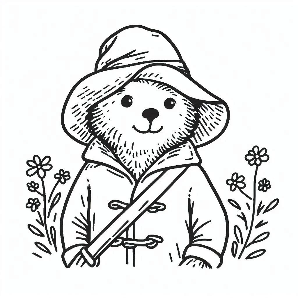 coloriage Paddington d'enfant a imprimer