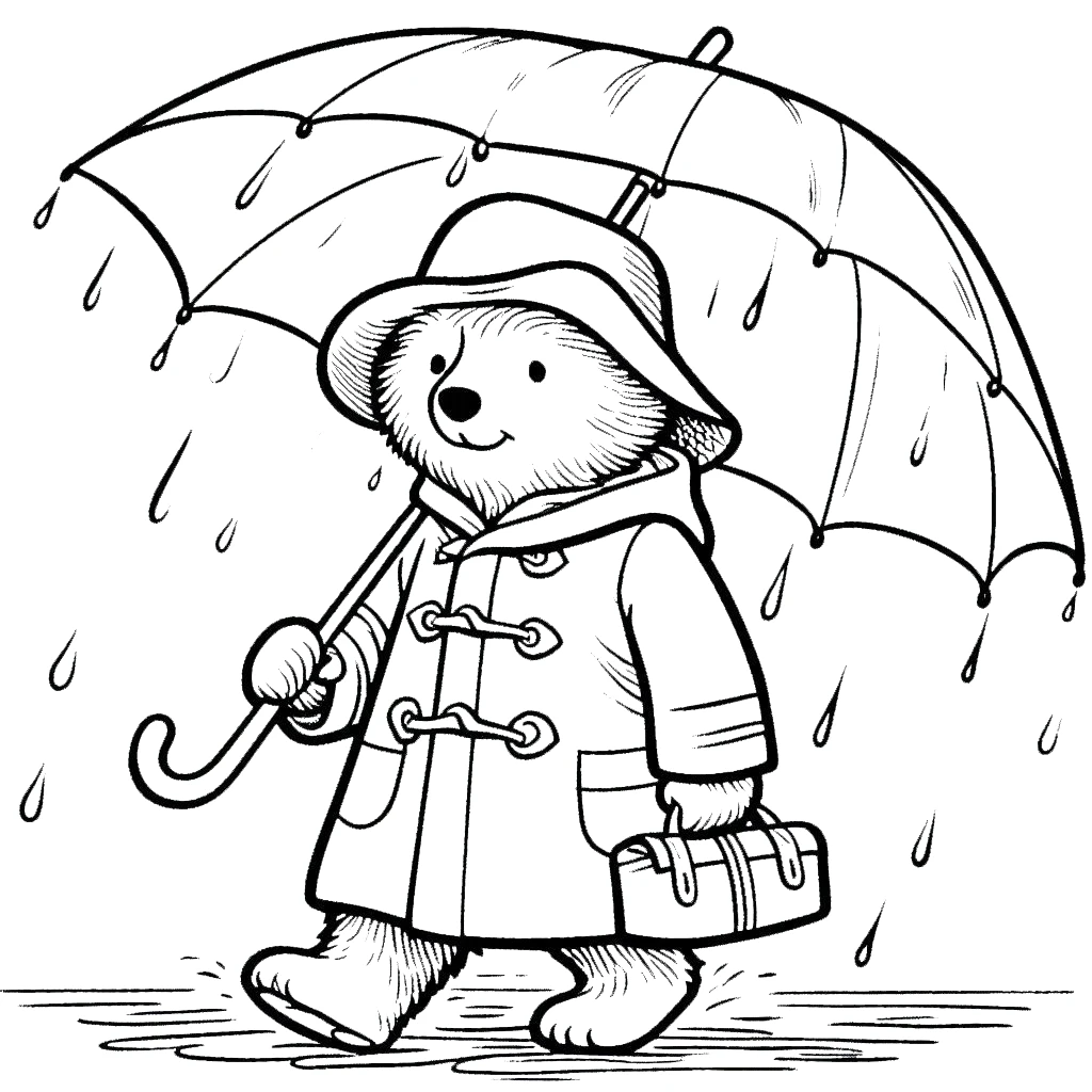 imprimer coloriage Paddington gratuit