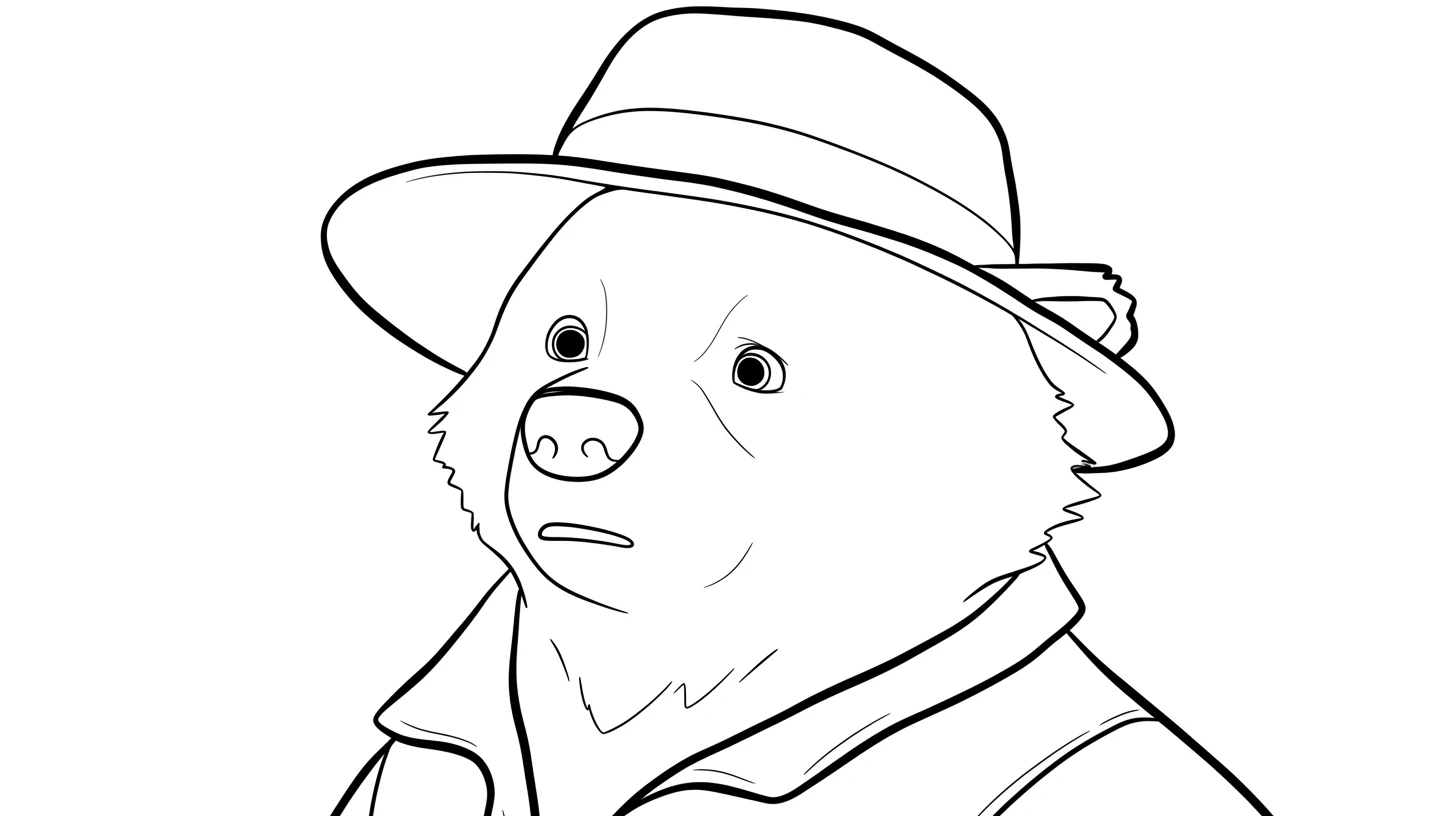 coloriage Paddington à imprimer pour enfant de 12 ans