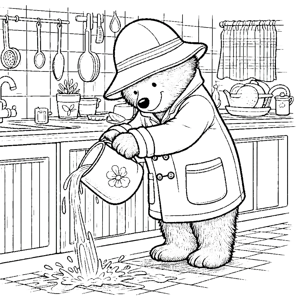 coloriage Paddington pour enfants à imprimer