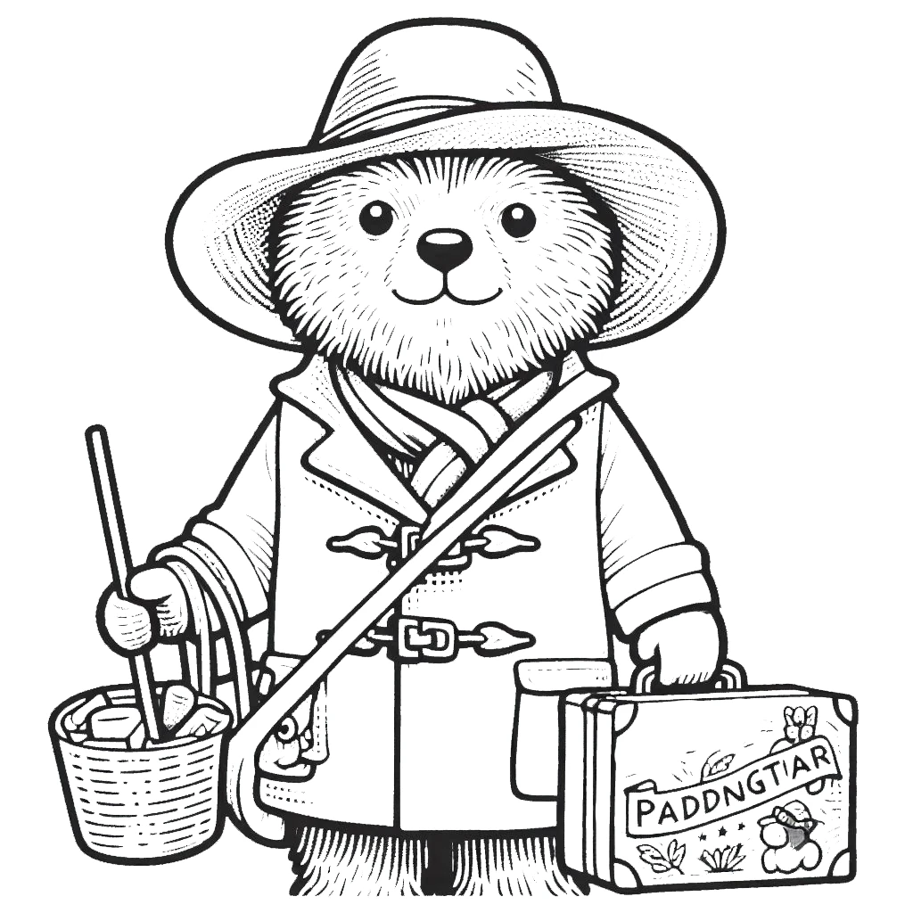 coloriage Paddington pour enfant de 3 ans