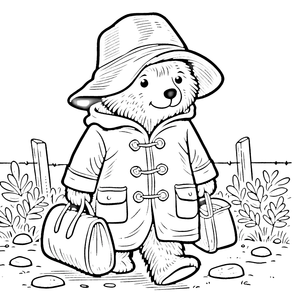 coloriage Paddington a colorier en ligne gratuitement