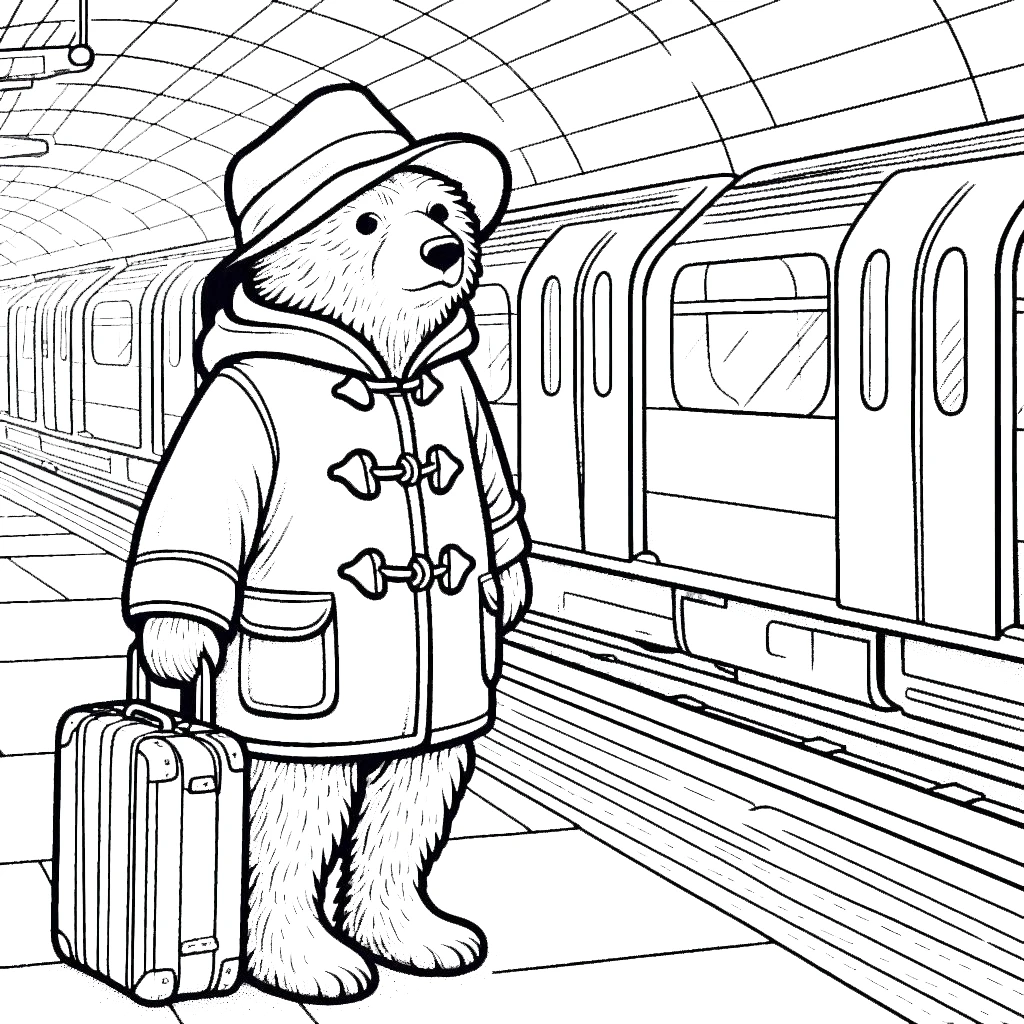 coloriage Paddington pour primaire