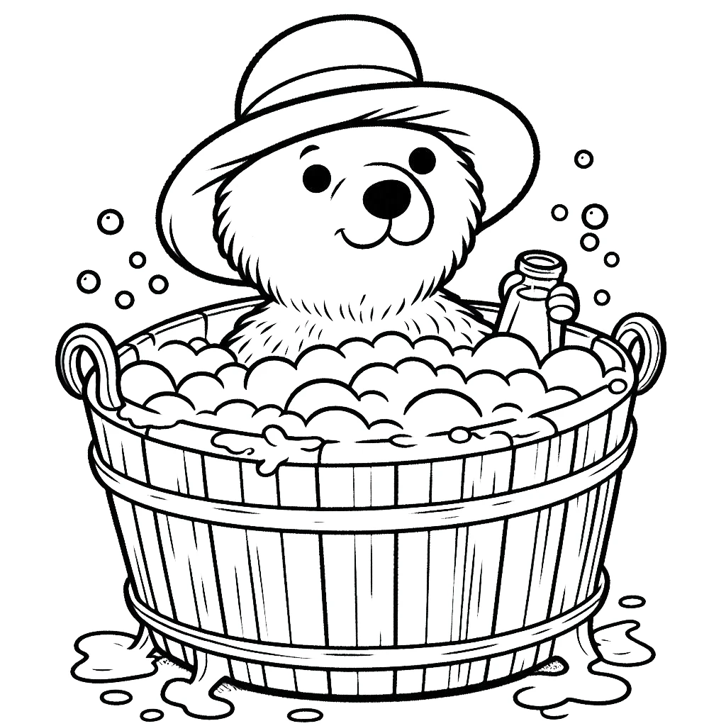 coloriage Paddington pour enfant de 2 ans