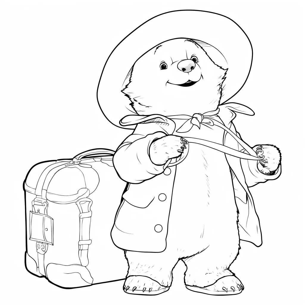 coloriage Paddington pour enfants à télécharger