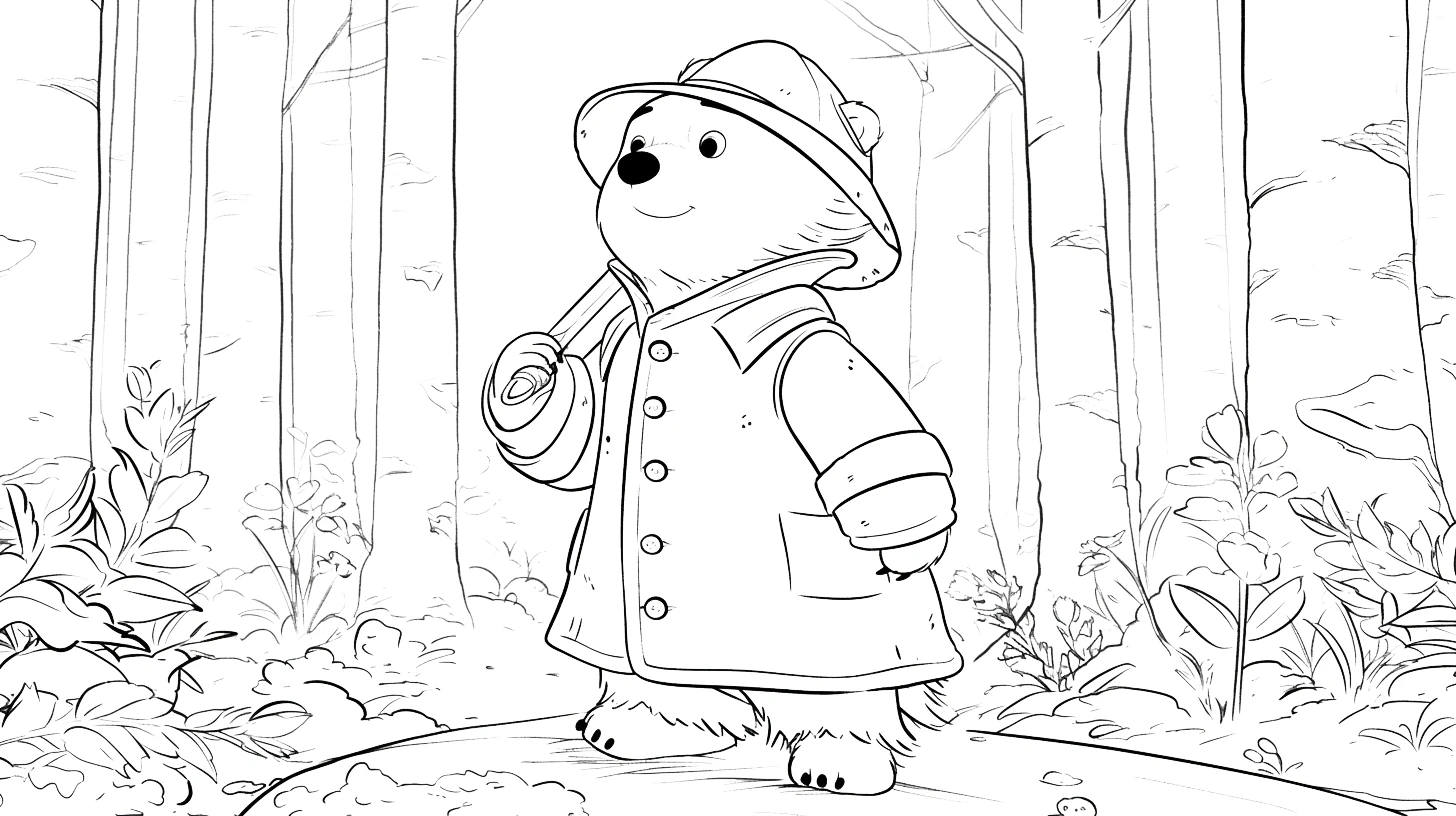 coloriage Paddington gratuit à imprimer