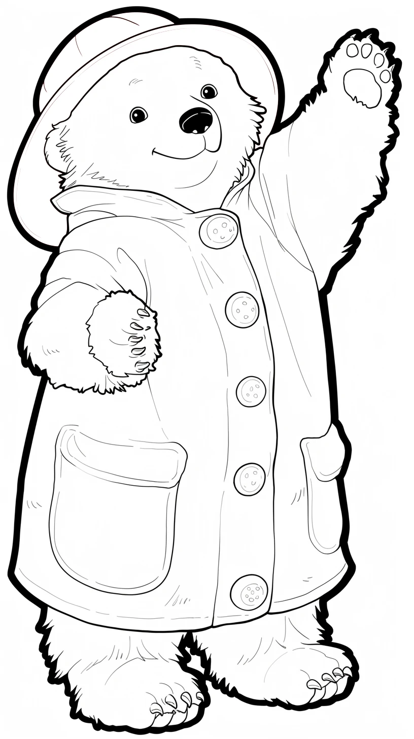 coloriage Paddington de pour enfants