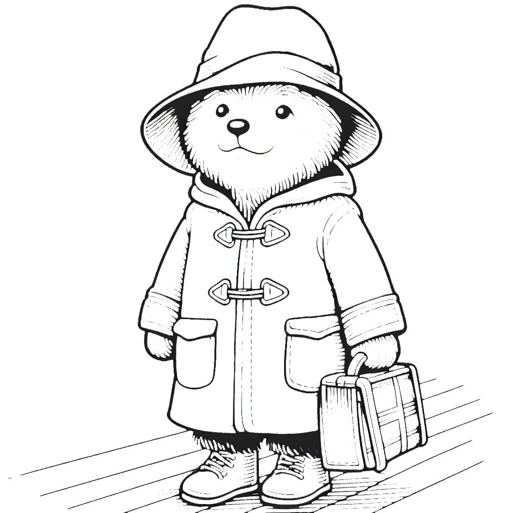 coloriage Paddington pour enfant gratuit