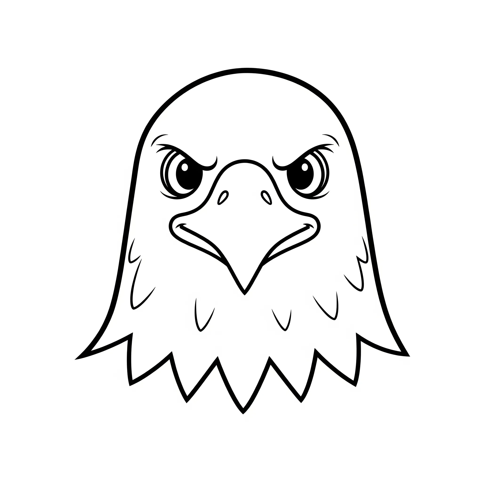 coloriage Portrait de Pygargue à imprimer pour enfant de 3 ans