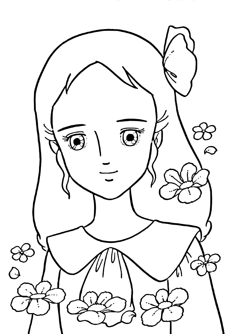 coloriage Princesse Sarah pour bebe a imprimer 1