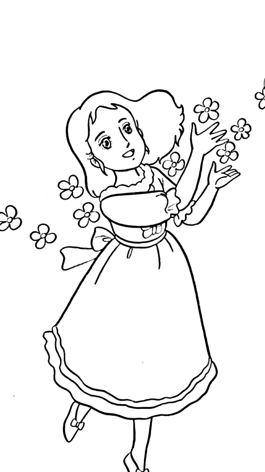 coloriage Princesse Sarah pour enfant de 4 ans