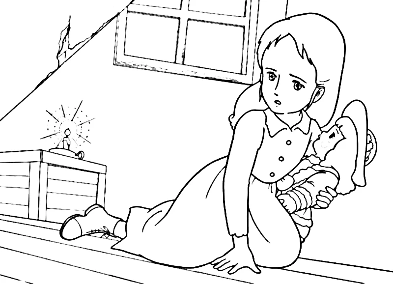 coloriage Princesse Sarah pour enfant à imprimer