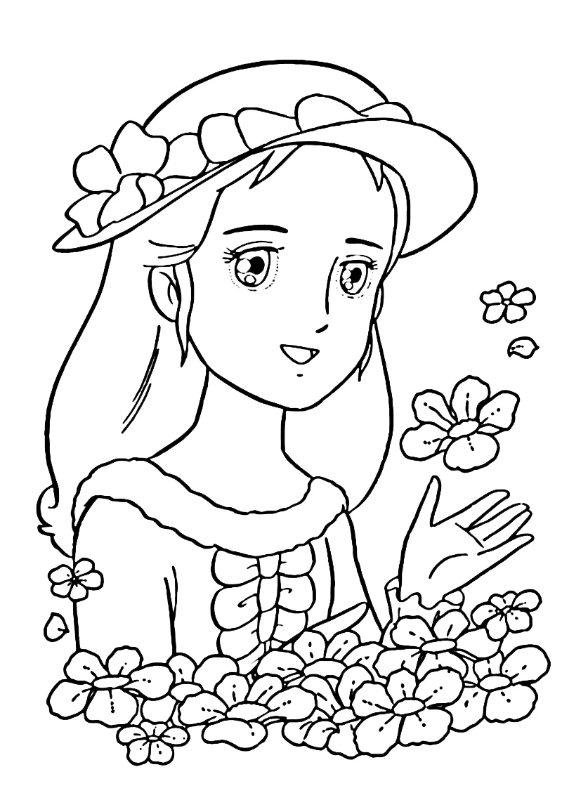 coloriage Princesse Sarah à imprimer kawaii