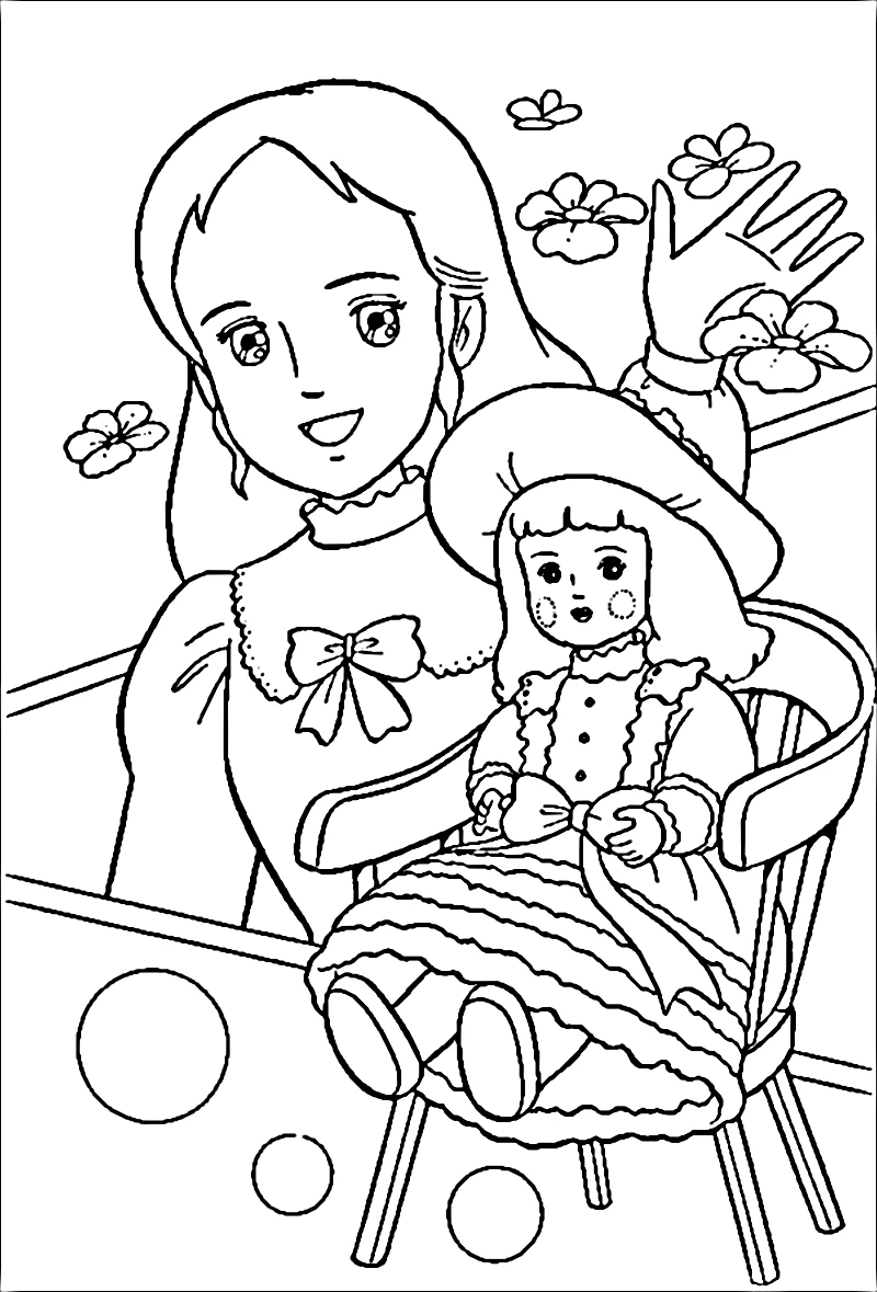 coloriage Princesse Sarah gratuit a imprimer