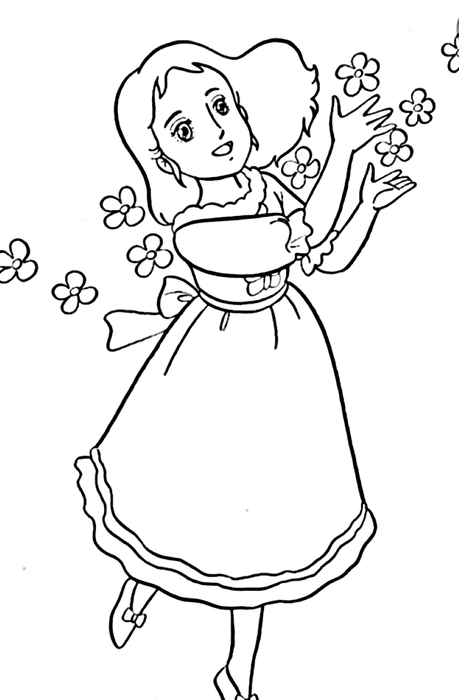 coloriage Princesse Sarah a dessiner en ligne