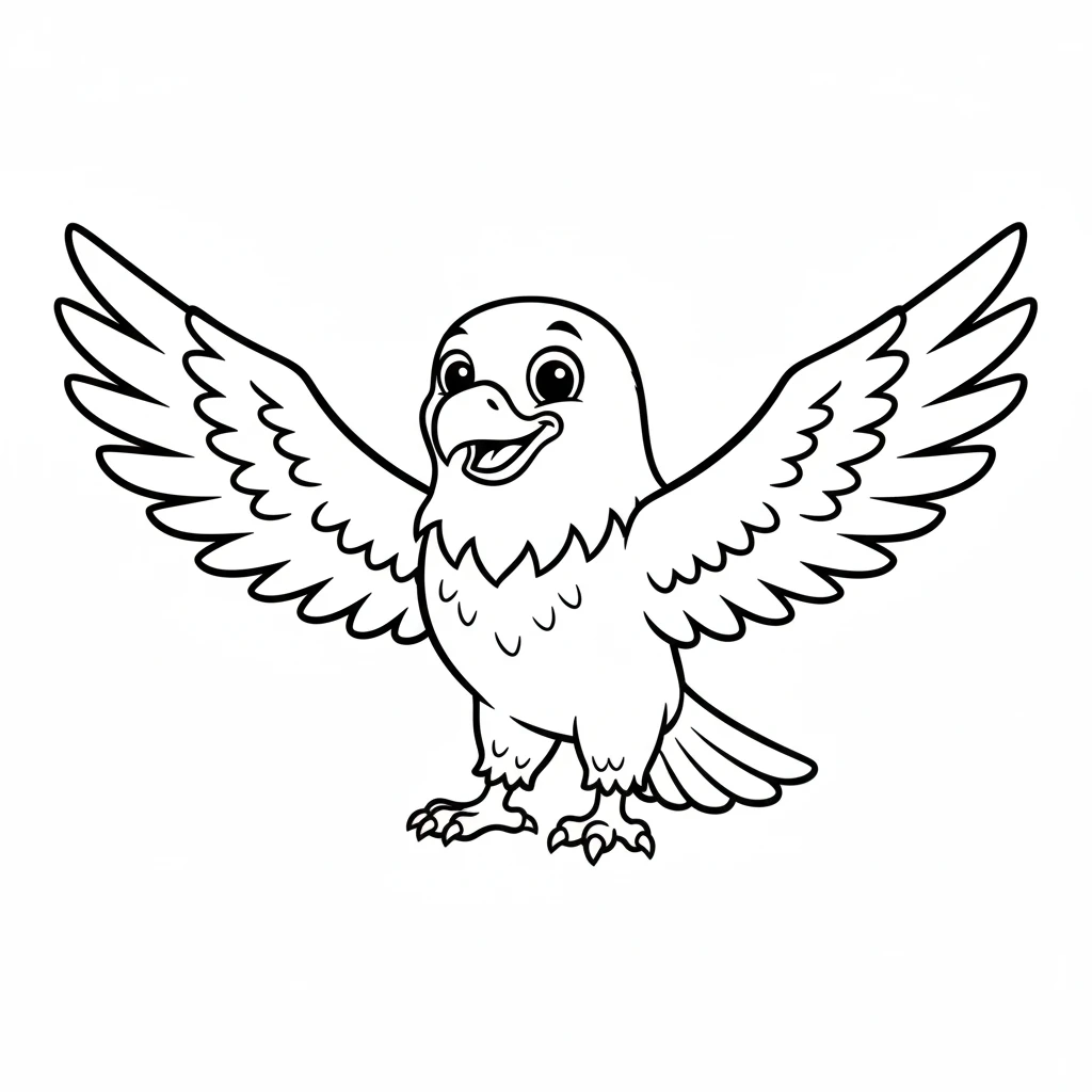 coloriage Pygargues à Tête Blanche gratuit à imprimer