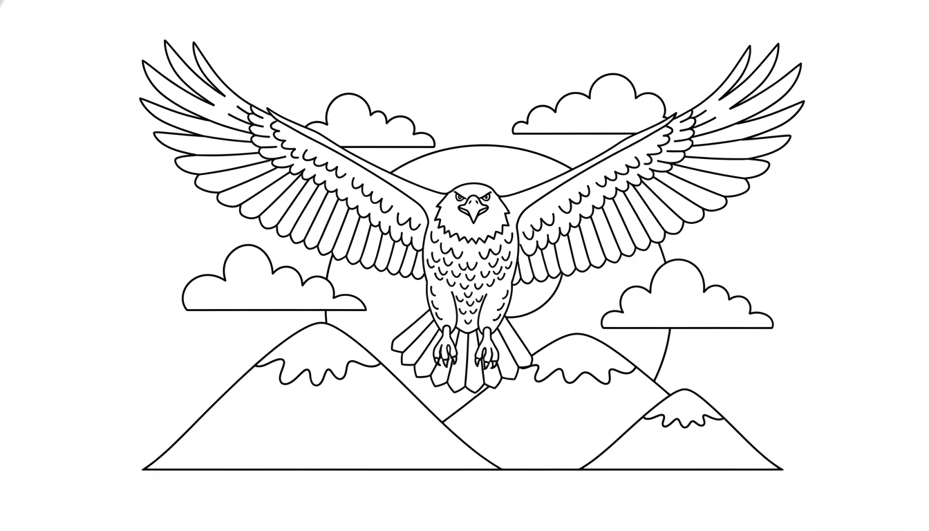 coloriage Pygargues à Tête Blanche pour enfant de 10 ans