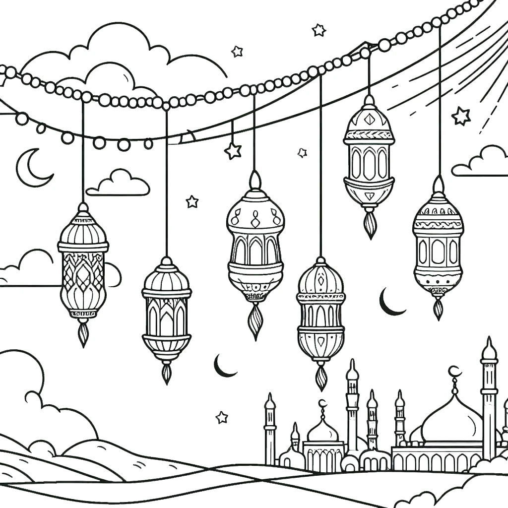 coloriage Ramadan à imprimer pdf