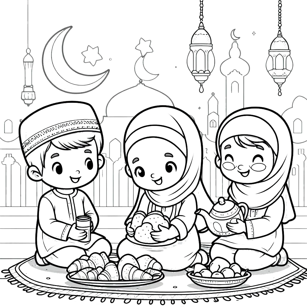 coloriage Ramadan a colorier en ligne gratuitement