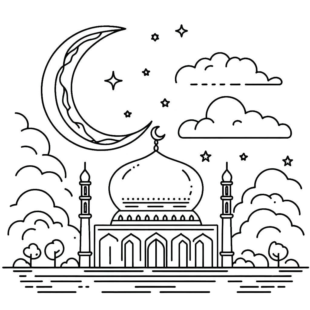 coloriage Ramadan à imprimer pdf gratuit 1