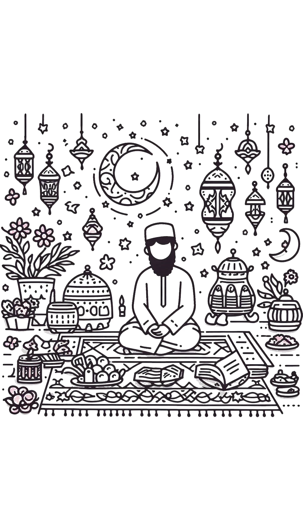 image de coloriage Ramadan pour enfant