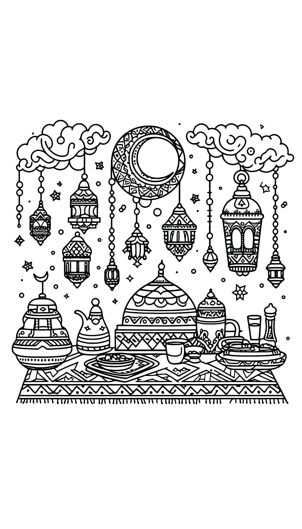 coloriage Ramadan pour enfant de 5 ans