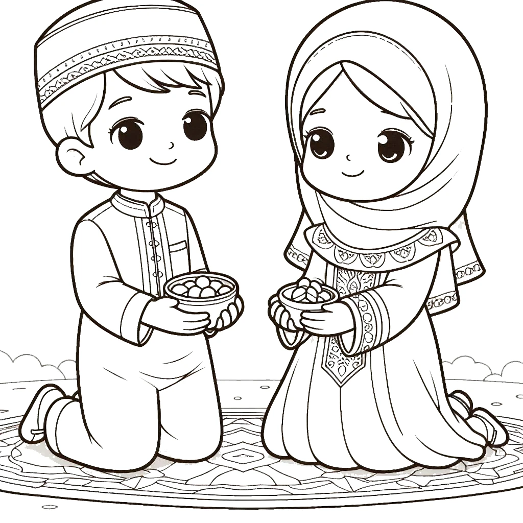 coloriage Ramadan pour enfants a imprimer gratuit