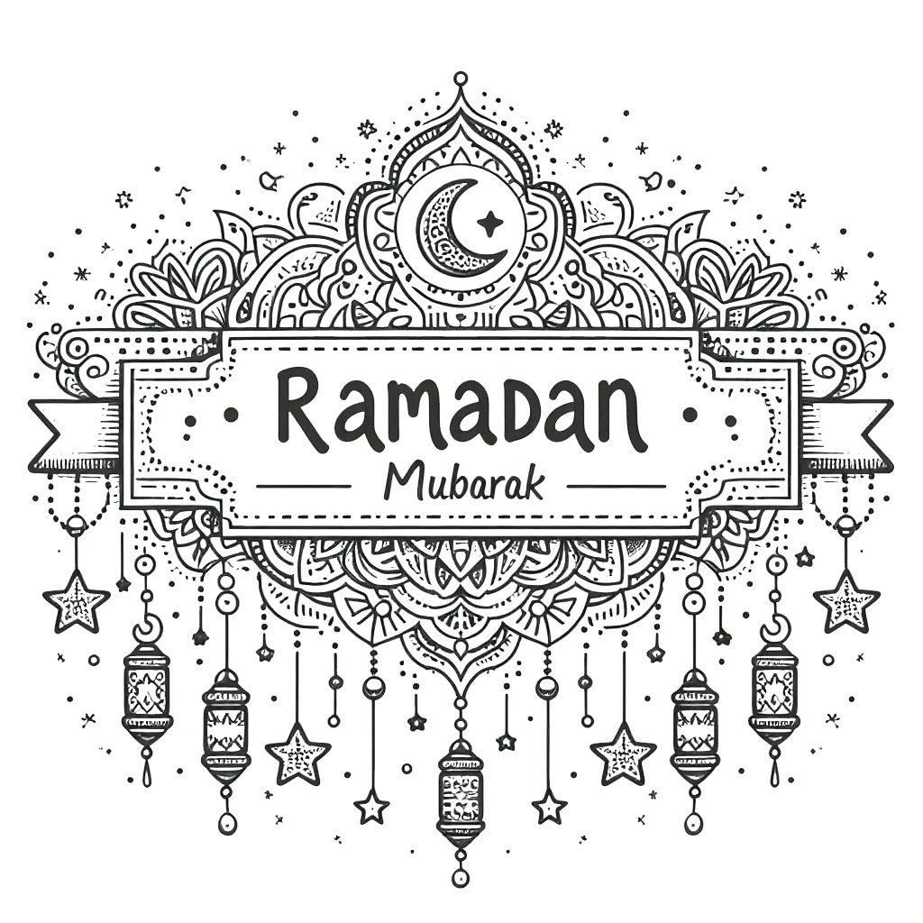 coloriage Ramadan et decoupage